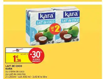 Intermarché Express Lait De Coco Kara offre