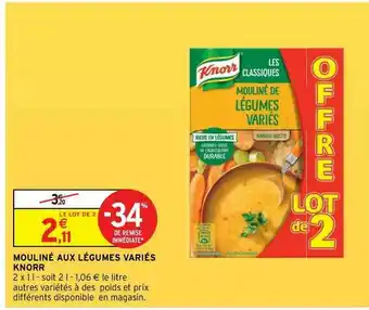 Intermarché Express Mouliné Aux Légumes Variés Knorr offre