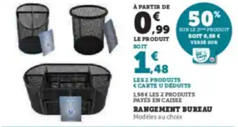Hyper U RANGEMENT BUREAU offre