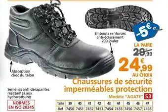 Provence Outillage Chaussures De Sécurité Imperméables Protection offre