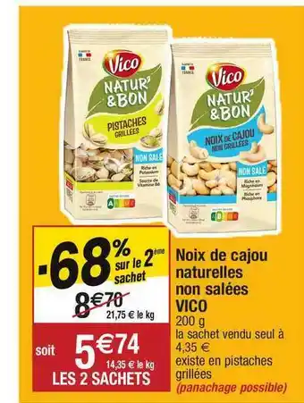 Migros Noix De Cajou Naturelles Non Salées Vico offre
