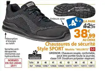Provence Outillage Chaussures De Sécurité Style Sport offre