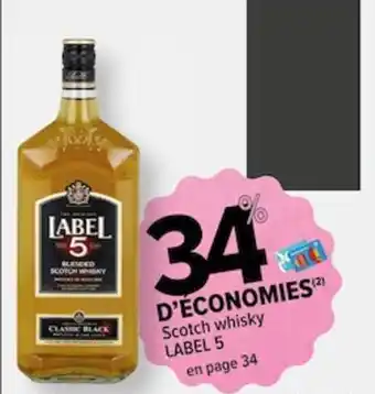 Carrefour Scotch whisky LABEL 5 offre