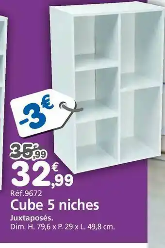 Provence Outillage Cube 5 Niches offre