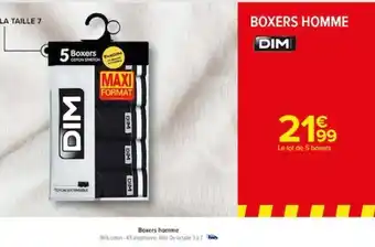 Carrefour Boxers Homme offre