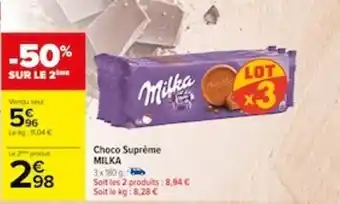 Carrefour Choco Supreme MILKA offre