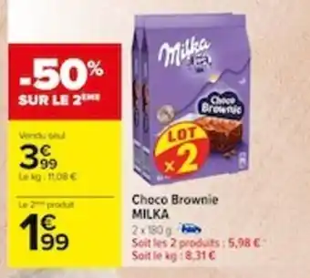 Carrefour Choco Brownie MILKA offre