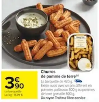 Carrefour Churros de pomme de terre offre