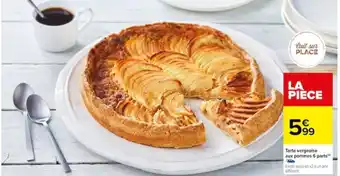 Carrefour Tarte vergeoise aux pommes 6 parts Existe aussi en x2 à un prix différent offre