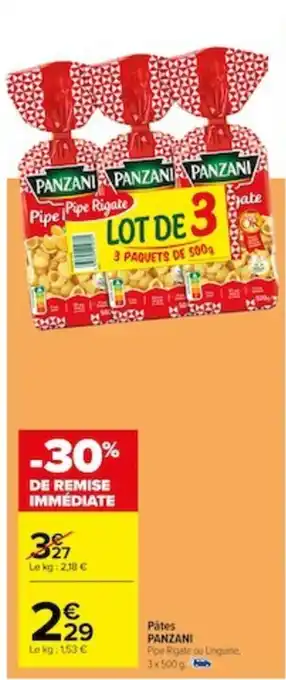 Carrefour Pates PANZANI offre