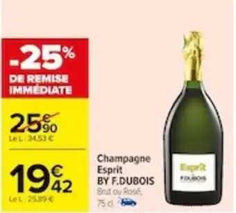 Carrefour Champagne Esprit BY F.DUBOIS offre