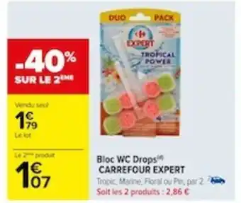 Carrefour Bloc WC Drops CARREFOUR EXPERT offre