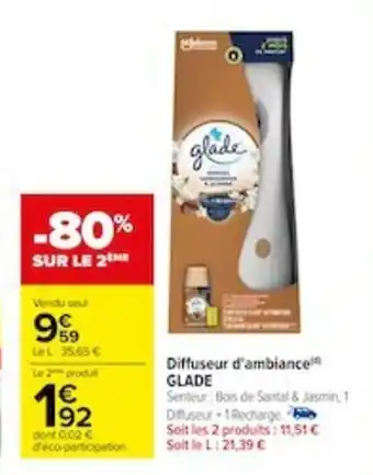 Carrefour Diffuseur d'ambiance GLADE offre