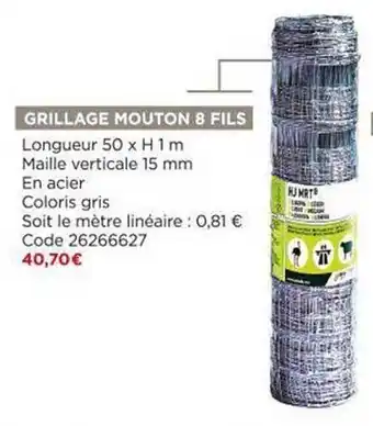 Bricomarché Grillage Mouton 8 Fils offre