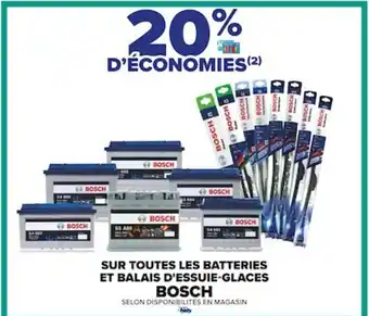 Carrefour SUR TOUTES LES BATTERIES ET BALAIS D'ESSUIE-GLACES BOSCH offre
