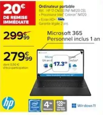 Carrefour Ordinateur Portable offre