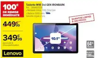 Carrefour Tablette M10 3rd GEN IRONBARK Re: Z4940055SE offre