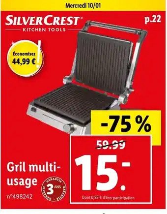 Lidl Gril multi-usage offre
