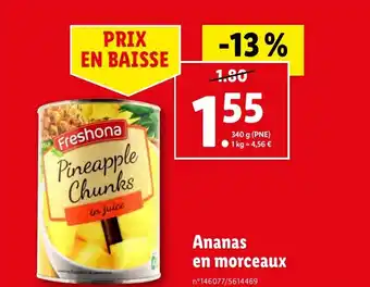 Lidl Ananas en morceaux offre