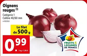 Lidl Oignons rouges offre