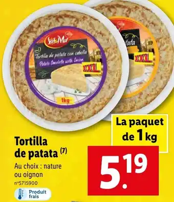 Lidl Tortilla de patata offre