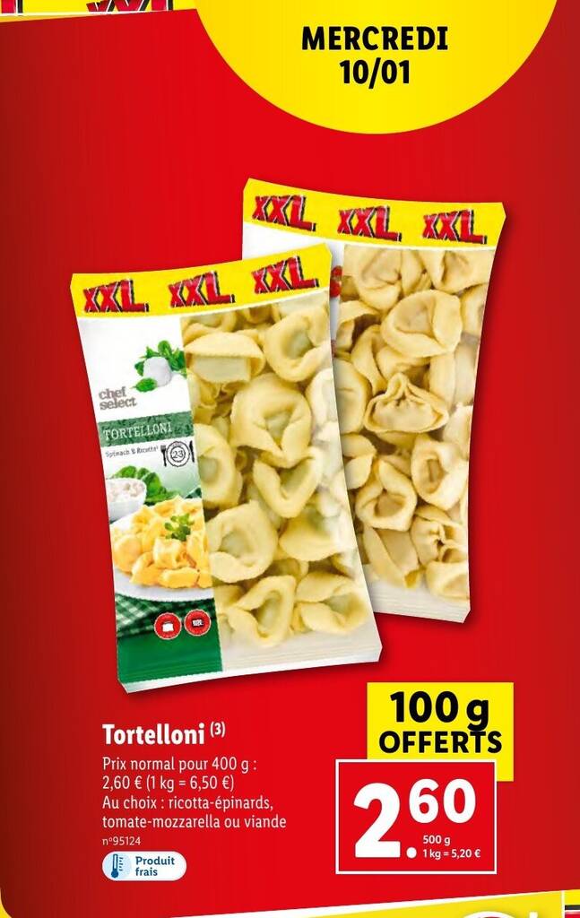 Promo Tortelloni (3) chez Lidl