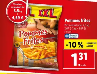 Lidl Pommes Frites offre