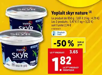 Lidl Yoplait skyr nature (²) offre