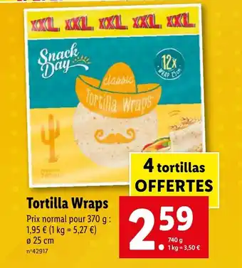 Lidl Tortilla Wraps offre