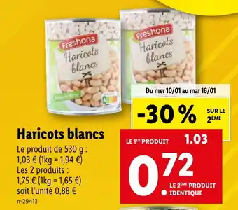 Lidl Haricots blancs offre