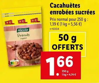 Lidl Cacahuètes enrobées sucrées offre