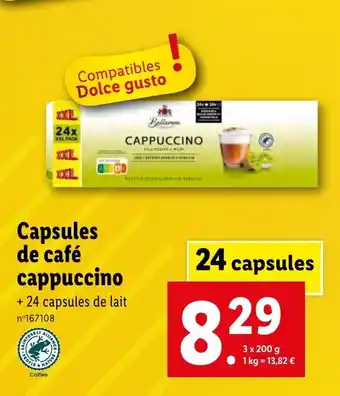 Lidl Capsules de café cappuccino offre