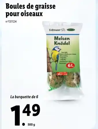 Lidl Boules de graisse pour oiseaux offre