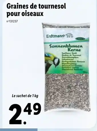 Lidl Graines de tournesol pour oiseaux offre
