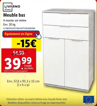 Lidl Meuble bas offre