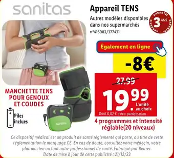 Lidl Appareil TENS offre
