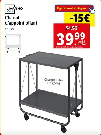 Lidl Chariot d'appoint pliant offre