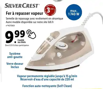 Fer à repasser vapeur
