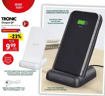 Lidl Chargeur QiⓇ offre