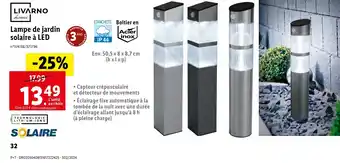 Lidl Lampe de jardin solaire à LED offre