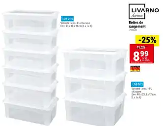 Lidl Boîtes de rangement offre