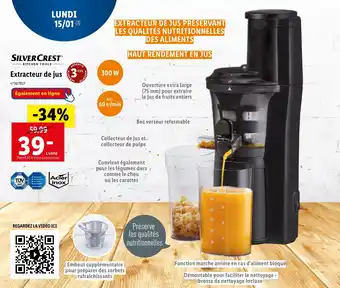 Lidl Extracteur de jus offre