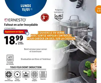 Lidl Faitout en acier inoxydable offre