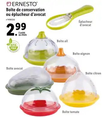 Lidl Boîte de conservation ou éplucheur d'avocat offre