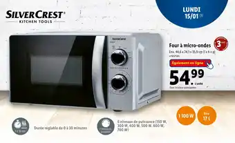 Lidl Four à micro-ondes offre