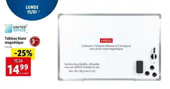 Lidl Tableau blanc magnétique offre