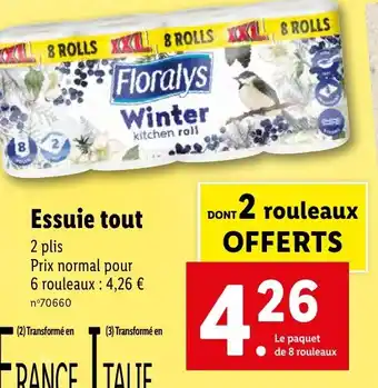 Lidl Essuie tout offre