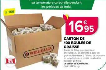 Kiriel CARTON DE 100 BOULES DE GRAISSE offre