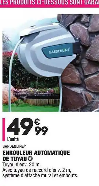 ALDI Gardenline Enrouleur Automatique De Tuyau offre
