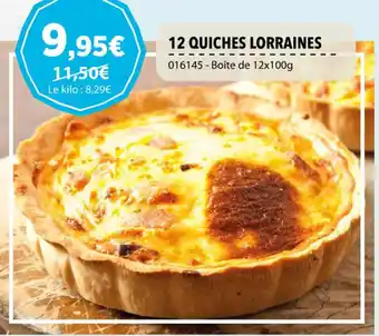12 QUICHES LORRAINES